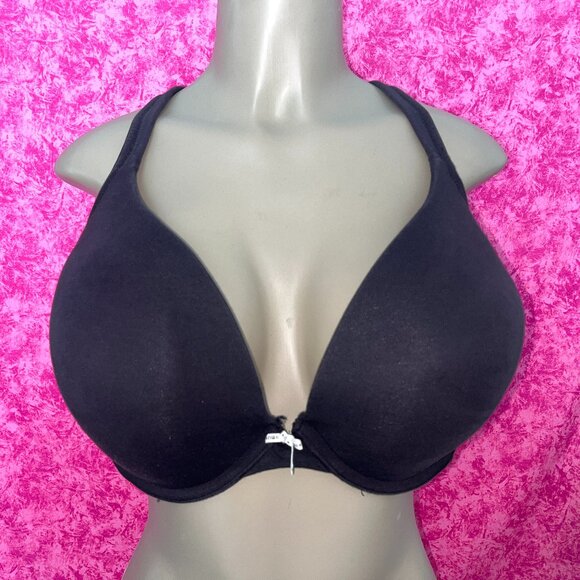 LANE BRYANT CACIQUE COTTON BOOST PLUNGE BRA SZ 44DDD - Picture 1 of 2